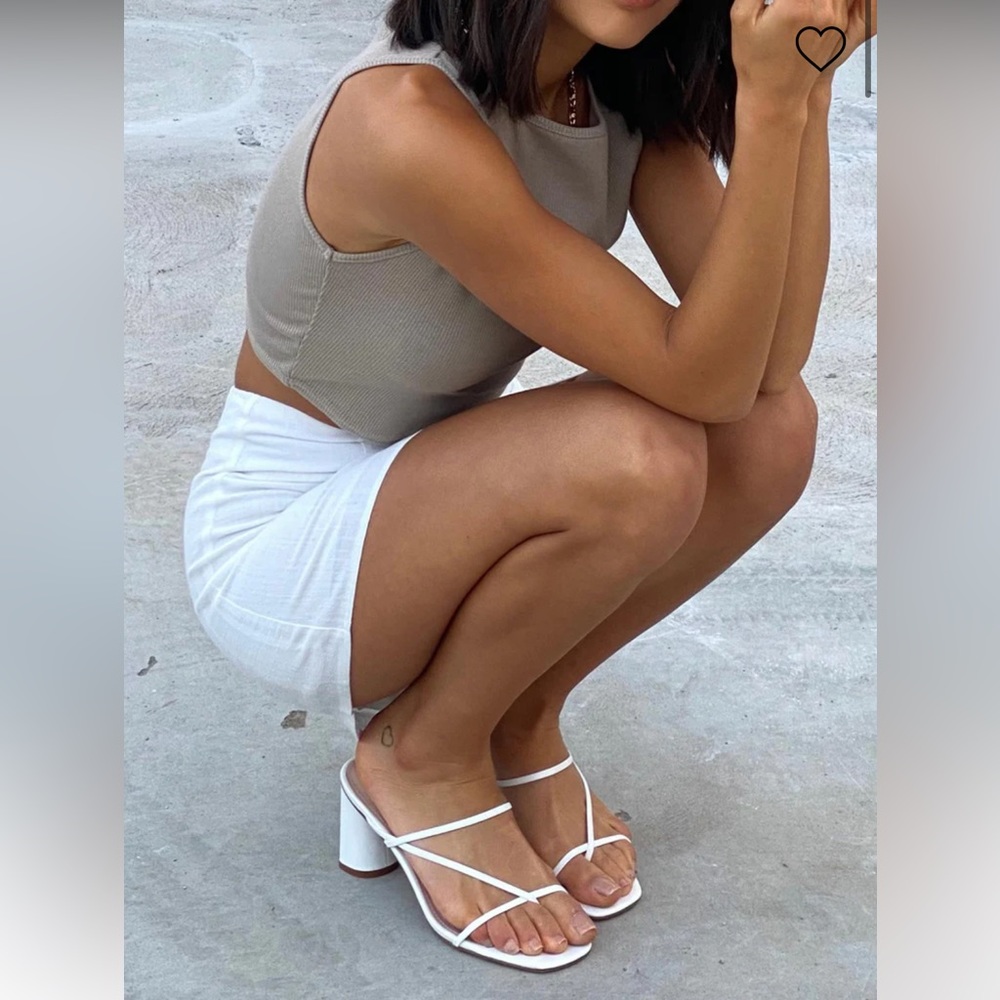 princess polly white heels size 6